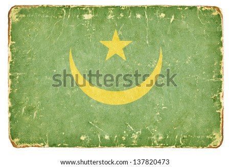 Vintage Flag of Mauritania.