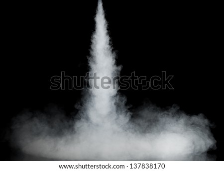 white smoke trail isolated on black Royalty-Free Stock Photo #137838170