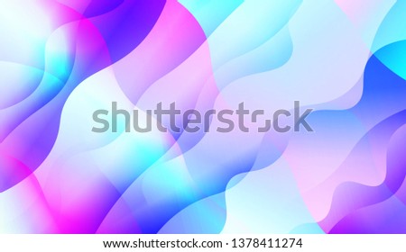 Geometric Pattern With Lines, Wave. Blur Sweet Dreamy Gradient Color Background. For Your Graphic Invitation Card, Poster, Brochure. Vector Illustration