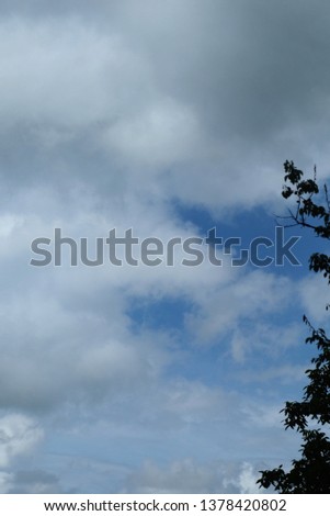 Various white clouds in the blue sky