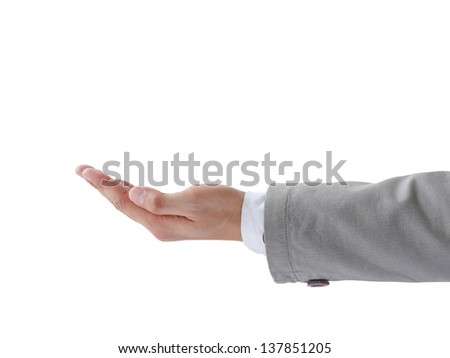 hand.Isolated on white background