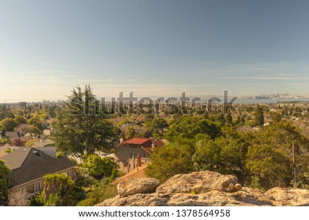 View of San Fracisco, CA, from Indian Rock Park, Berkley, CA Royalty-Free Stock Photo #1378564958