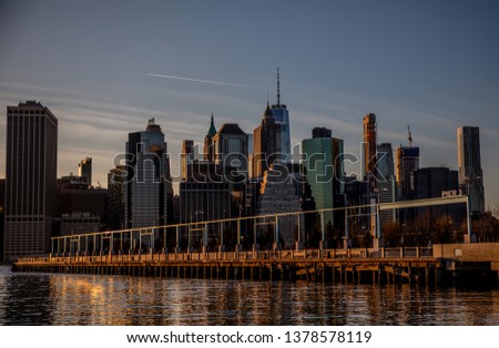 New York City skyline view Manhattan 