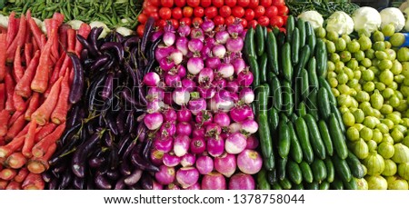 Fresh Vegetables on Vegetable shop