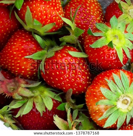 Delicious strawberries, close up picture, red, healthy, vitamins.