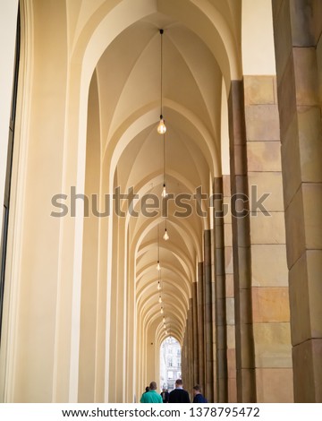 Gothic style corridor, Munich, Germany, Europe