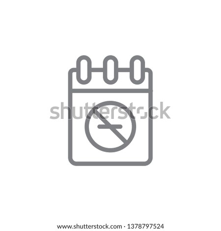 calendar, note no smoking outline icon. Elements of smoking activities illustration icon. Signs and symbols can be used for web, logo, mobile app, UI, UX