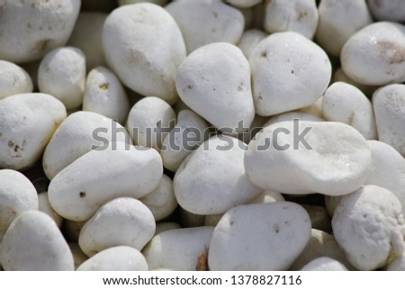 White decorative stones and rocks