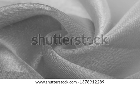 Texture, background, white silk striped fabric with a metallic sheen. If you have a bad mood, this fabric will lift it to unprecedented heights. Your project will be successful. Royalty-Free Stock Photo #1378912289