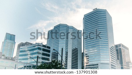 Skyscrapers of Montreal, Quebec.