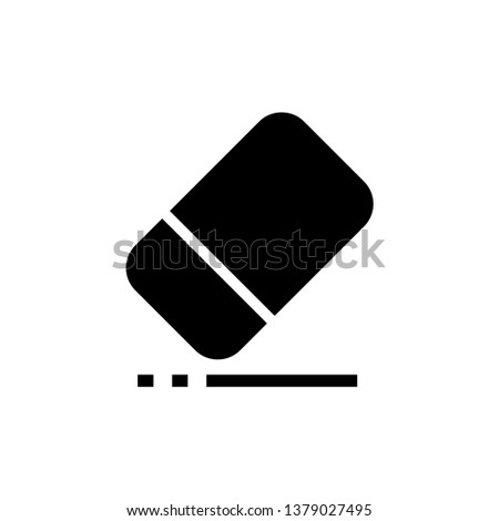 eraser icon vector in trendy flat style