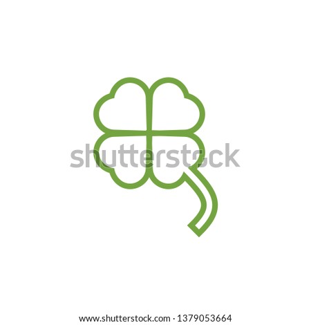Clover leaf clip art graphic design template vector