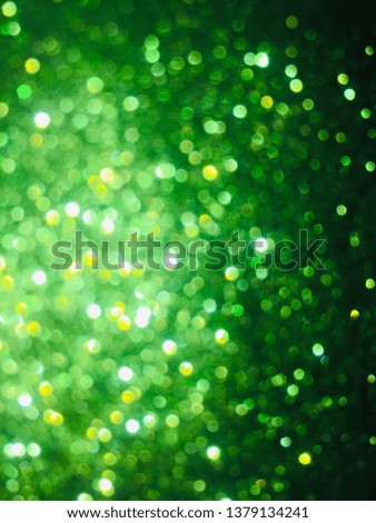 Christmas green defocused light