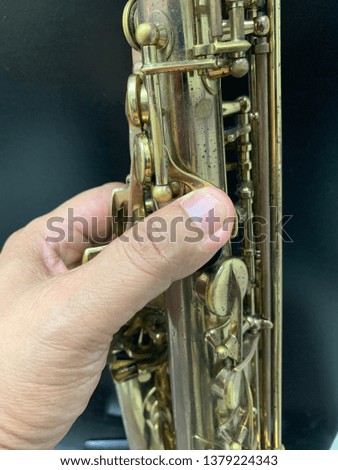 alto Saxophone music wind instrument close up isolated