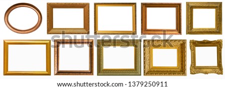 Picture frames collection set isolated on white Royalty-Free Stock Photo #1379250911
