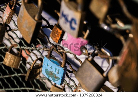 Love Bridge Locks Royalty-Free Stock Photo #1379268824