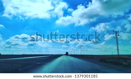 On The Road view with Heavenly Sky