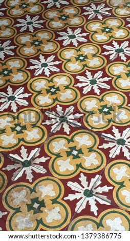 Retro tile pattern commonly used in old heritage houses