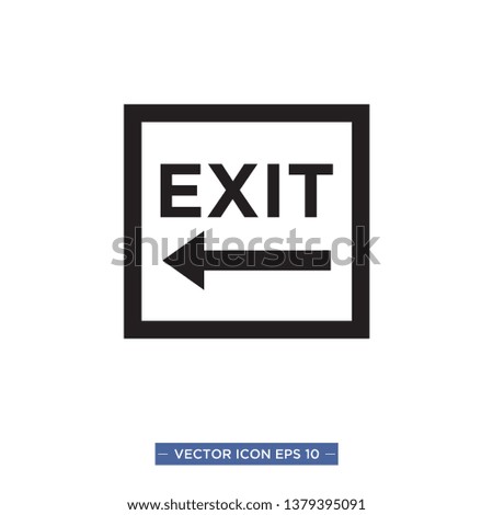 exit icon vector illustration