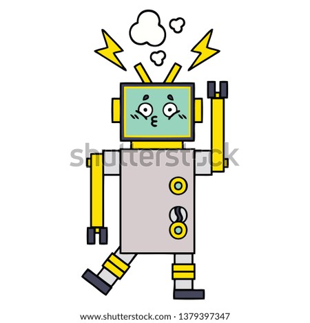 cute cartoon of a robot