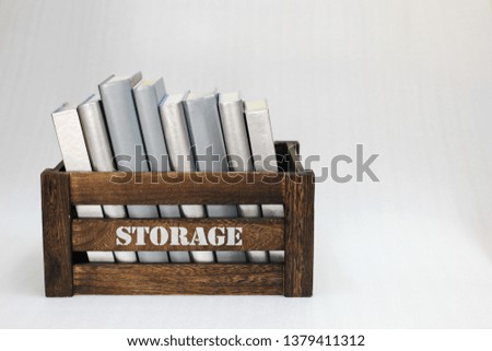 Books in storage box