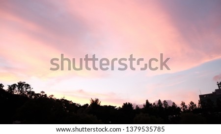 A beautiful pink sky, it can be used as a background. 