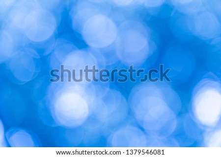 Blue bokeh background from nature