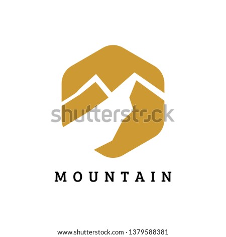 abstract mountain logo - clip art vector