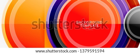 Circle geometric abstract background template for web banner, business presentation, branding, wallpaper. Vector design