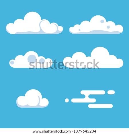The clouds in the sky Set. Technologies. Element for design. Vector