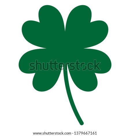 Lucky Shamrock - Simple clover design isolated on white background