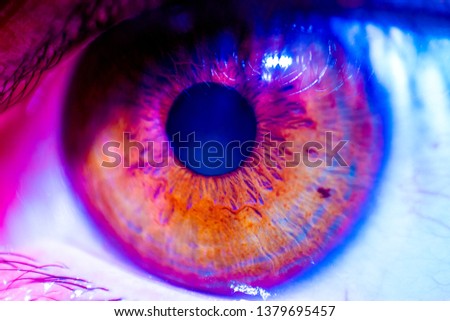 Edited colorful human eye
