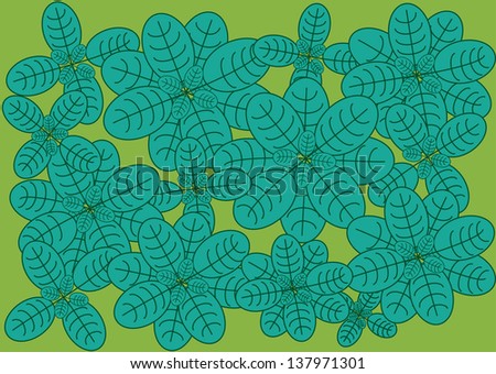 vector illustration with plants