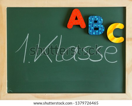 chalkboard first grade abc German