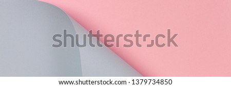 Abstract geometric shape pastel pink and blue color paper background