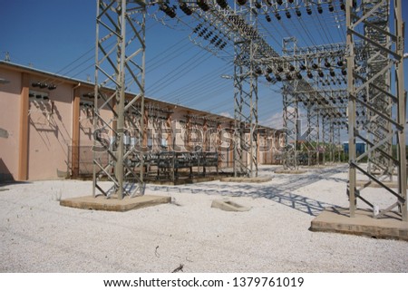 View of entry side equipment of medium voltage switchyard building