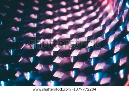 Polygon. Colorful modern neon light abstract background.