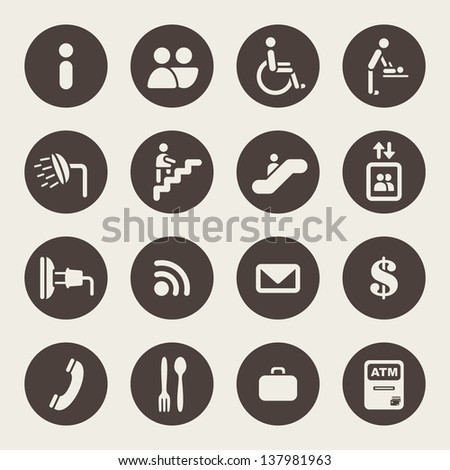 Airport services icons