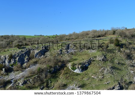 View of Cheddar gorge in Somerset