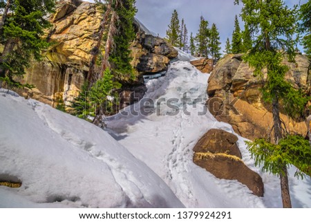 Beautiful Spring Hike to Frozen Ouzel Falls in Rocky Mountain National Park in Colorado