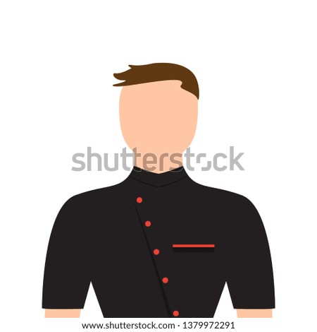 Isolated male chef image. Vector illustration design