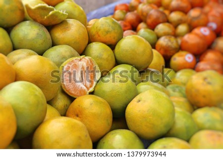 Orange fruit at street food