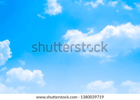 Blue sky with clouds. Skyscape with best weather