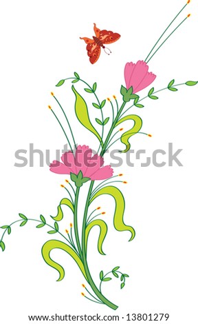 Flower background Series 002 (border & background for Photo frame, certificate, Diploma etc.)
