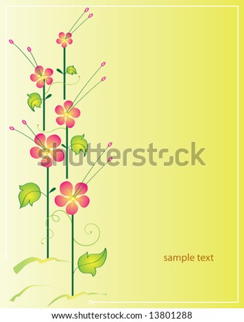 Flower background Series 004 (border & background for Photo frame, certificate, Diploma etc.)