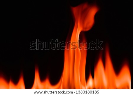 Flames with a black background