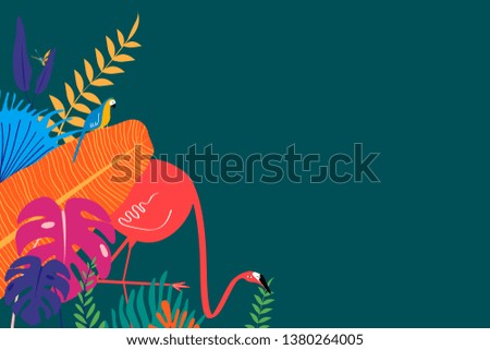 Blank tropical green background vector