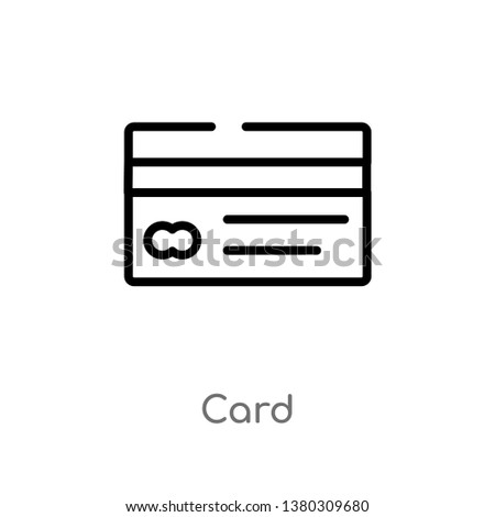 card vector line icon. Simple element illustration. card outline icon from payment concept. Can be used for web and mobile