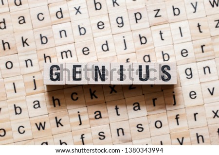 Genius word concept