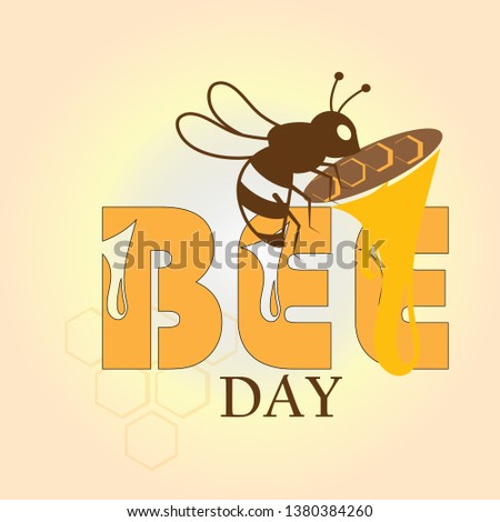 bee international day logo design vector
